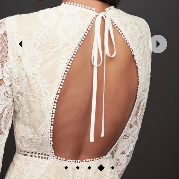 David’s Bridal- lace illusion plus short dress size:XS, never worn, still in bag - Picture 3 of 4